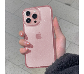 Pink Glitter Bling Clear Soft Case for IPhone 16 15 14 13 11 12 Pro Max Mini Plus X XS XR 15Pro 16Pro I Phone Women Fundas Cover