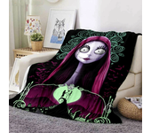 Horror Corpse Bride Blanket Soft Warm Throw Blanket for Bed Sofa Queen Size Halloween Decor Scary Movie Blanket Birthday Gifts