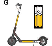Protection Reflective Strip Stickers For Xiaomi M365/Pro/1S/Pro 2  Electric Scooter Sticker Cycling Night Safety Accessories
