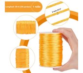21.9 Yards White Twisted Cord 3 Layers Braided Cord with Spool Decorative Twisted Satin Glitter Rope Braided Cord for Crafts