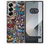 Tumundosmartphone Funda Carcasa Dura para Samsung Galaxy Z Fold 6 5G diseño Flores 04 Dibujos