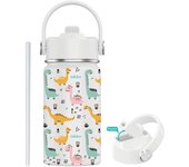 PORCHEDDU Botella Termo de Agua para Niños de Acero Inoxidable 350ml (20 Diseños) mantiene El Frio y el color- Térmica Reutilizable | Sin BPA | Keeps 24H Frio / 12H Caliente | Termo y Hermética - Doble Pantalla a Prueba de Fugas (TK350 1099 F6 D7)
