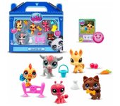 Pack de 5 Littlest Pet Shop de Bandai - Besties de la Granja, Cabezas Articuladas