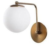CRISTAL RECORD Aplique de Pared Dorado con Tulipa de Cristal Modelo 12 - Iluminación LED