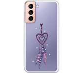 Funda compatible con Samsung Galaxy S21 - S30 (4G/5G) - Atrapasuenos corazon