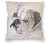 Home Pillowcase Office Decor Cushion Cover English Bulldog Print Pattern