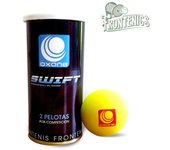 Oxone Bote de 2 Pelotas de Frontenis Oxone Swift de Alta competición en color amarillo-PFPOXSW01-BOTE