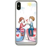 Tumundosmartphone Funda Gel Tpu para Iphone X / XS Diseño Cafe Dibujos
