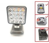 LED Work Light 48W Flashlight Torch for makita Dewalt Milwaukee 20V Tool Cordless Emergency Compatible Auto Repair with Battery