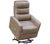 Butaca modelo Cancun Relax Power Lift - elevador de personas. Tapizada en tela Nolia de microfibra de gran calidad. Disponible en varios colores.