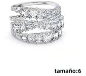 2024 Hot Selling Fashion New Jewelry White Gold Ring Exquisite Spiral Element Shape Ladies Romantic Luxury High Jewelry Gift