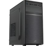 Aerocool CS103, Caja de PC Micro ATX, aluminio pulido, Ventilador Trasero 80 mm, color Negro, Única