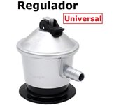 Regulador Gas butano, universal,Color Plata Y Negro,cm,fespu