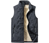 Autumn Winter Fashion Cotton Vest Jacket Men Casual Multifunctional Plus Size Warm Standing Collar Sleeveless Men's Fleece Tops