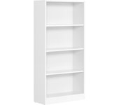 VASAGLE Librería de 3 Niveles con estantes Ajustables, estantería Infantil y Unidad de Almacenamiento para Oficina en casa de Estudio, 60 x 24 x 93 cm, Blanca