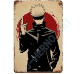 Japan Retro Anime Demon Slayer My Hero Academia Jujutsu Kaisen Metal Tin Sign Plaque Wall Art Home Kids Room Decorative Plates