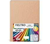 Fieltro para Manualidades, Fieltro de Colores, Suave y Flexible, Material para Costura, Telas Patchwork, Ideal para proyectos DIY, artesanía o decoración, 40x60cm - m-office (marrón claro, 5 uds)