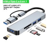 2 in 1 4/5/7/8 Port USB C Expander USB 3 Hub Type C Splitter Type C Dock Multiport Adapter USB Expander for Xiaomi Phone Tablet