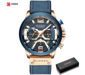 CURREN Casual Sport Watches for Men Top Brand Luxury Military Leather Wrist Watch Man Clock Fashion Chronograph Wristwatch