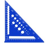 Escuadra de Carpintero de 7 pulgadas, Regla triangular métrica, de aluminio de alta precisión para Carpinteros, techadores e Ingenieros (Azul)