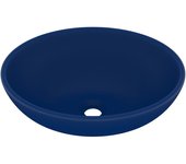 vidaXL Lavabo de Lujo Ovalado Cerámica Mate Tocador Montado Encima Color matte light blue,  matte dark blue,  matte white y mas