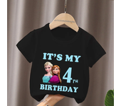 It's My 1 2 3 4 5 6 7 8 9 Years Birthday Boys Girls T shirt Frozen Elsa Anna Princess Print Cartoon Kids Clothes Baby T-Shirts