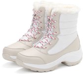 Ankel Boots for Women Winter Outdoor Warm Snow Boots Chunky Platform Waterproof Non-slip Warm Shoes Woman Boots Plus Size Casual