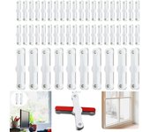 Paquete de 24/50 tiras autoadhesivas para mosquiteras para ventanas y puertas, clips de fijación para instalar mosquiteras