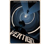 22 Designs Hitchcock Movie Vertigo Whitepaper Poster Artwork Homedecal Fancy Wall Sticker for Coffee House Bar