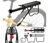 Bicycle Luggage Carrier Cargo Rear Rack Shelf Cycling Bag Stand Holder Trunk Alloy Tailstock Holder Back Seat Outdoor Equipment