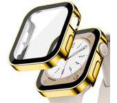 Glass+cover For Apple Watch case series 8 7 6 5 4 se 44mm 40mm 41mm 45mm Straight Edge Screen Protector apple watch accessories