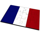 PUZZLE PEQUEÑO 12 PIEZAS BANDERA DE FRANCIA LIBERTAD rompecabezas puzle liberte equalite fraternite