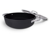 Arcos Serie Samoa | Cacerola Antiadherente 28 cm y 4,3 L | Aluminio Forjado | Full Induction | Asas Acero Inoxidable Efecto Frio | Sistema ahorro energético | Apta lavavajillas | Color Negro