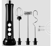 Espumador de leche portátil - Espumador de leche eléctrico - Espumador de leche eléctrico portátil -Mini espumador de leche con 3 velocidades ajustables para café con leche