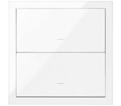 SIMON 100 - Kit frontal 1 elemento 2 teclas blanco brillo 10020103-130