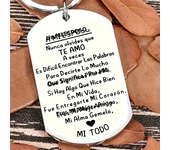 1Pc Romantic Stainless Steel Couples Keychain - Elegant Gift for Husband And Wife on Anniversary