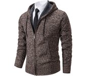 Autumn And Sinter Men's New Coat Fashion Baseball Shirt Grab Fleece Warm Casual Sweater Zipper Cardigan Trend Color Sweater