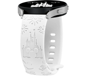 20mm Castle Floral Engraved Band for Samsung Galaxy Watch 7 6 5 4 Silicone Cute Fancy Sport Strap for Watch 5 Pro/Active 2