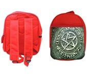 MERCHANDMANIA PACK MOCHILA ROJA Y ESTUCHE Oscuro Oculto Pagano Estrella Wiccan Brujería school material brujas vampiros magos