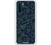 Funda original compatible con Oppo A91 - Reno 3 - Batman Patt Villain Blue