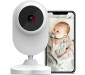Cámara de Vigilancia Wifi para Interiores, Cámara IP Wifi para Aplicación de Teléfono Inteligente para Bebés/Mascotas con Sensor de Movimiento, Audio Bidireccional, Visión Nocturna