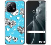 Tumundosmartphone Funda Gel Tpu para Xiaomi Mi 11 5G diseño Mariposas Dibujos