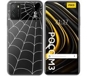 Tumundosmartphone Funda Gel Transparente para Xiaomi POCO M3 / Redmi 9T diseño Araña Dibujos