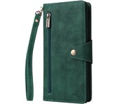 CAESBON For Samsung Galaxy S24 Ultra S24 S23FE S23 S22 Ultra S22 S21 S Series Phone Case Magnetic Buttons Zipper Leather Case