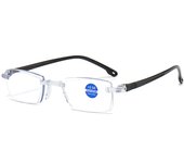 HD frameless anti blue light presbyopic glasses for men and women fashion super light presbyopic anti fatigue glasses for the