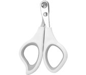 Cortaúñas para mascotas con orificio circular de 2mm, ideal para evitar Cortes excesivo, ideal para el cuidado de uñas de Gatos (Blanco)