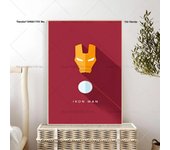 1PC Avengers Iron Man Canvas Print Spider Man Poster Self-adhesive Art Waterproof Paper Sticker Coffee House Bar Room Wall Decor