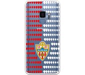 Funda original compatible con Samsung Galaxy S9 - UD Almería patrón escudos clear