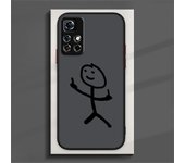 Art Matchstick Men Phone Case For Redmi Note 12 11 10 9 8 Pro Plus S T 5G Matte Frosted Translucent Cover