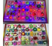 50pcs Cartoon LED Luminous Finger Rings Animal Flower Light Up Finger Ring Toys Glowing Rings Glow in The Dark Party Supplies
